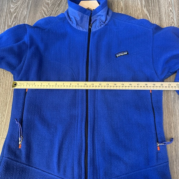 Vintage Patagonia Fleece Jacket Blue Regulator R Polartec 90s Y2K Mens Medium - Picture 13 of 14